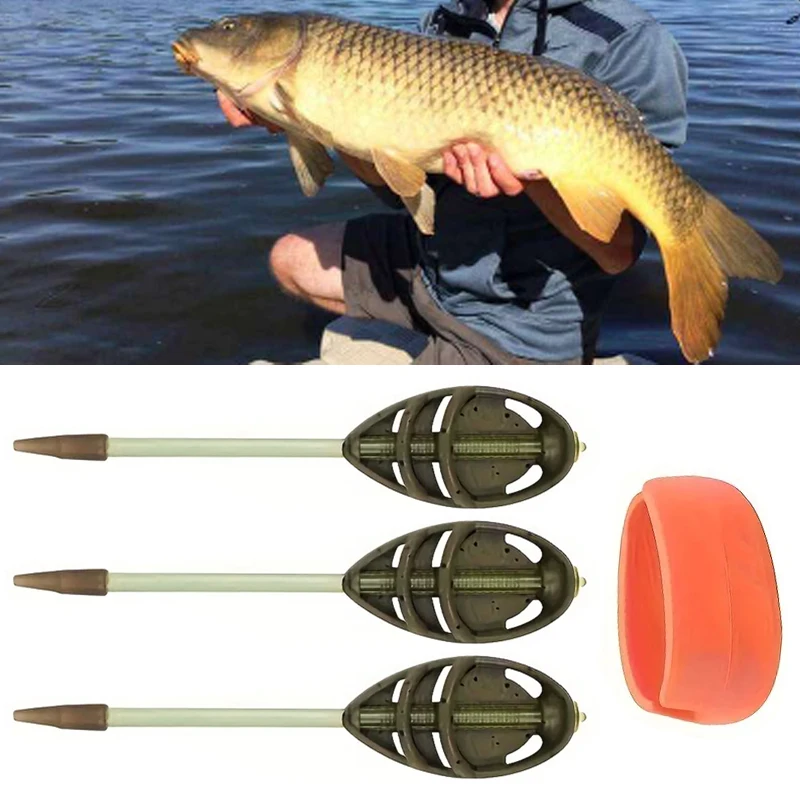 Karpfenangeln Method Feeder, Angelköderkäfig mit Form, schnell geänderter Köderkäfig aus Zinklegierung, geeignet für weit werfende Karpfen
