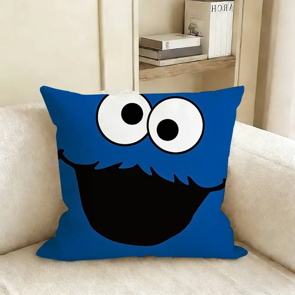 C-Cookies Monster Cartoon Pillow Cover Sofa Cushion Cover Home Room Decoration Children Gift