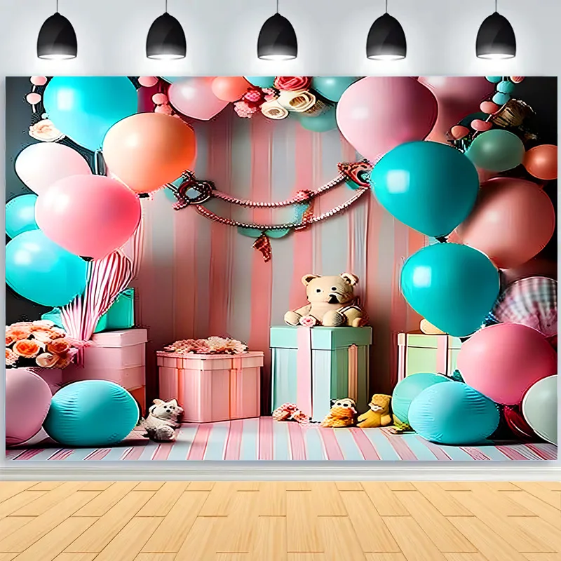 

Hot Air Balloons Birthday Party Photography Backdrops Props Newborn Baby Portrait Children Photo Studio Background Props SDS-01