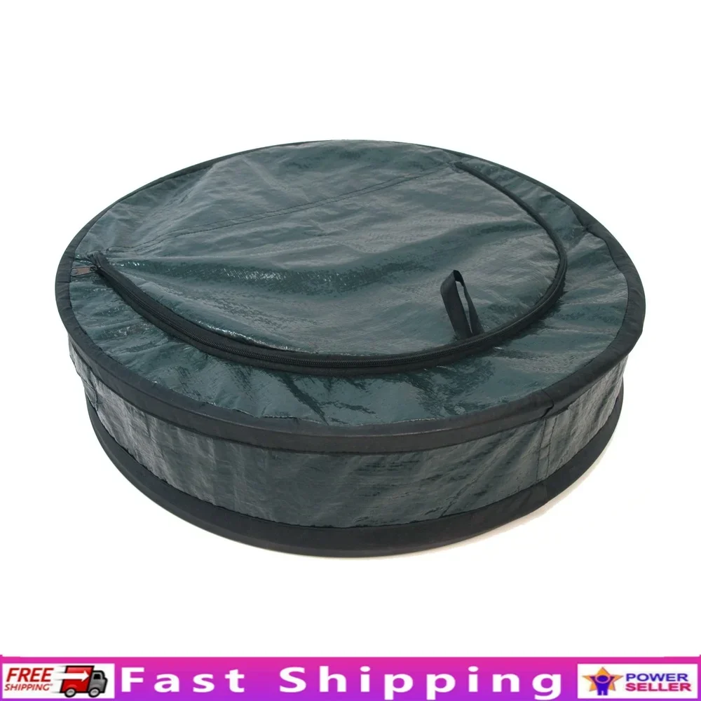 

Портативный всплывающий контейнер для мусора, крышка на молнии, боковые ручки, легко чистится, кемпинг, задняя дверь, пикники, события на заднем дворе, сверхмощный