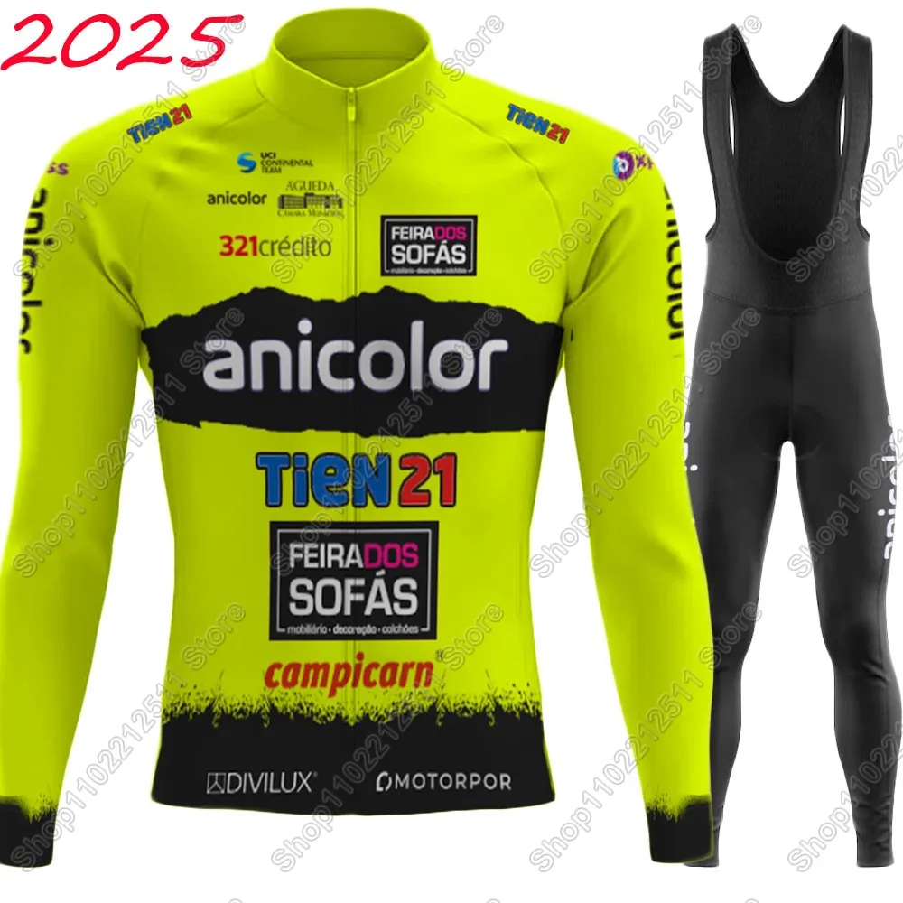 

2024 Anicolor Tien 21 Team Cycling Jersey Set Летняя зимняя одежда Костюм мужские с длинным рукавом MTB Велосипедные шоссейные штаны нагрудник Ropa Ciclismo