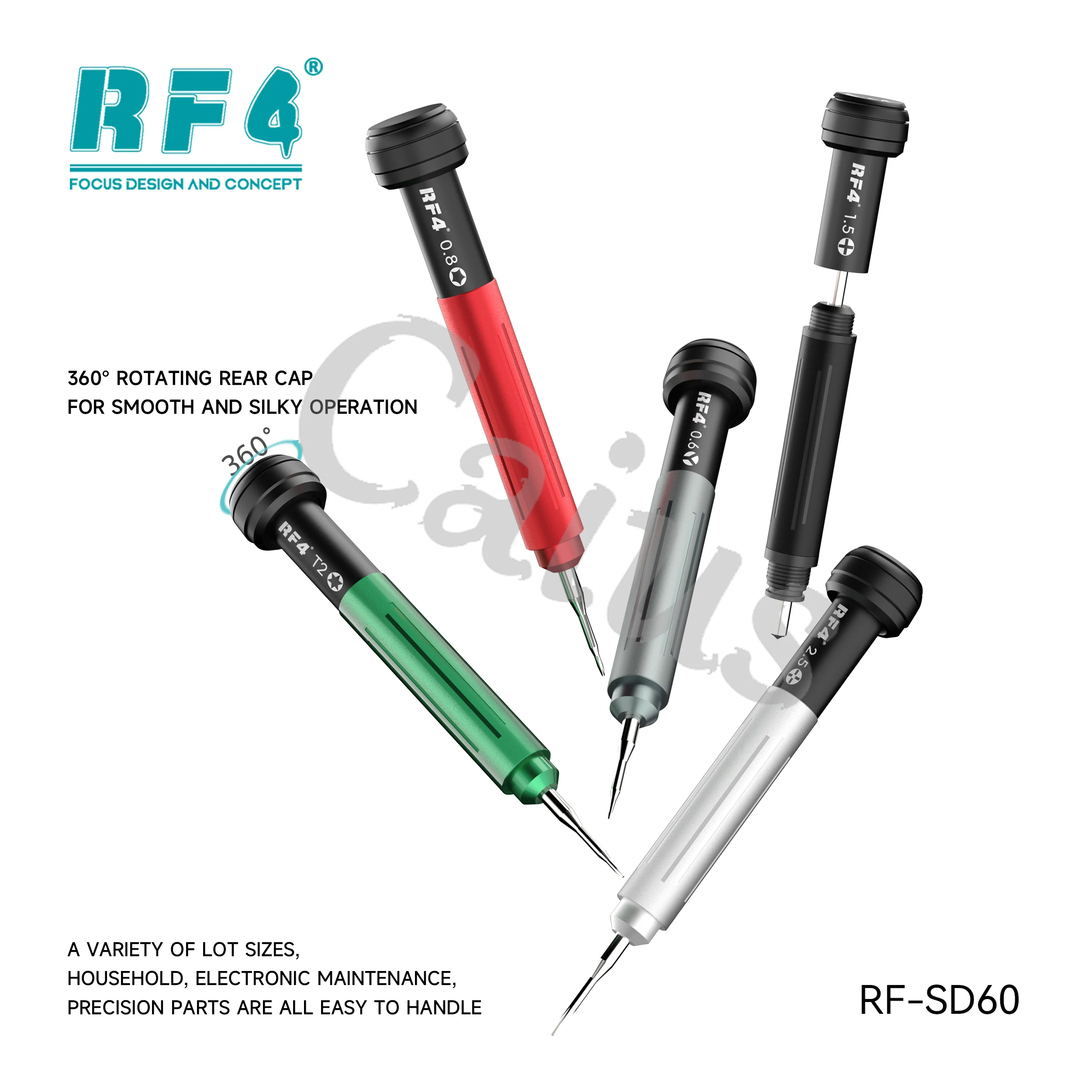 

RF4 RF-SD60 Отвертка 2-в-1 и ручка для разбивания стекла, идеальный инструмент для ремонта заднего стекла телефона и Huawei