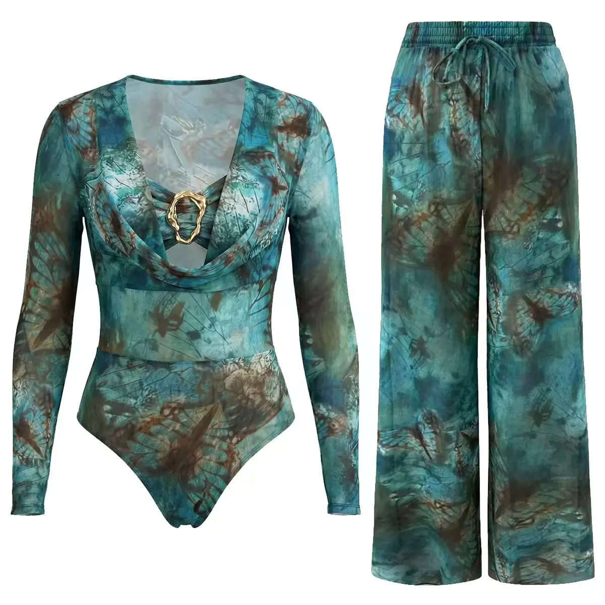 2026 New Zipper Women Long Sleeve One Piece Swimsuit SPF Sun Protection Rash Guard With Long Pants Surf Diving Swimwear 
