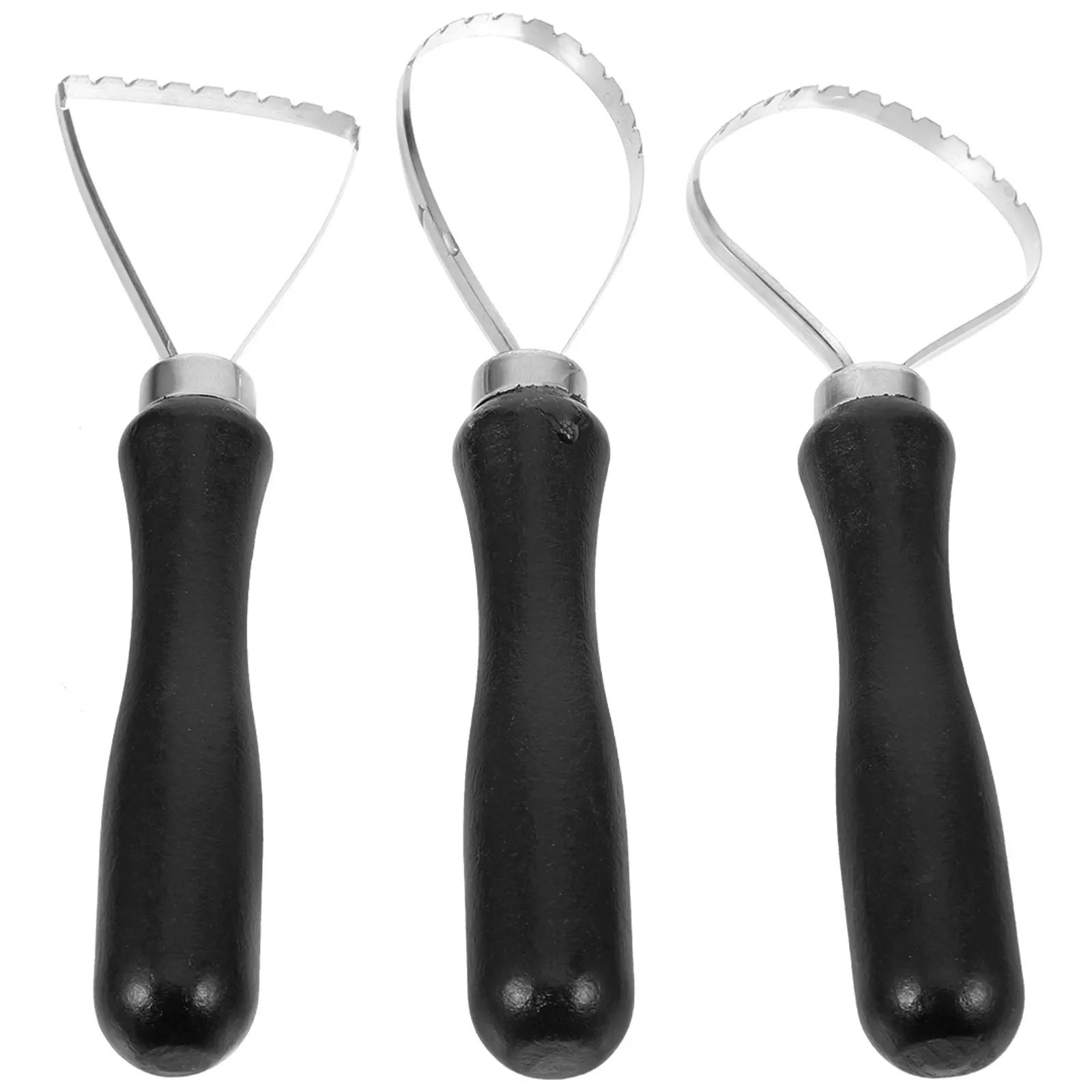 

3Pcs Clay Sculpting Tool Kit Wooden Handle Stainless Steel Carving Smoothing Shaping Tools for Polymer Air Dried Clay Crafts