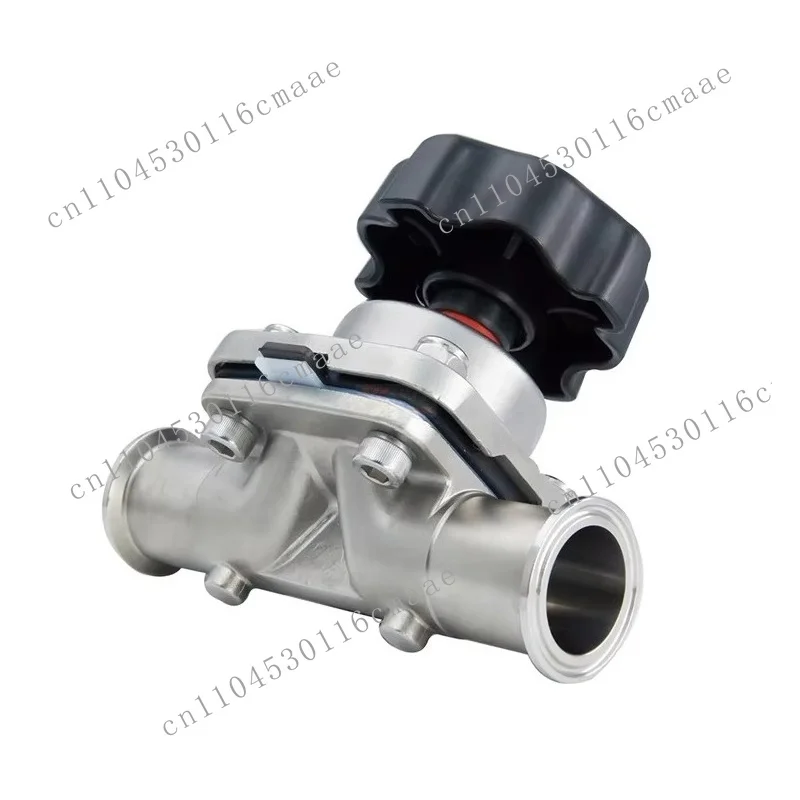 Hygienic Food Grade Sanitary Stainless Steel 316L Steam Medicine Biology Manual Tri-Clamped Diaphragm Valve
