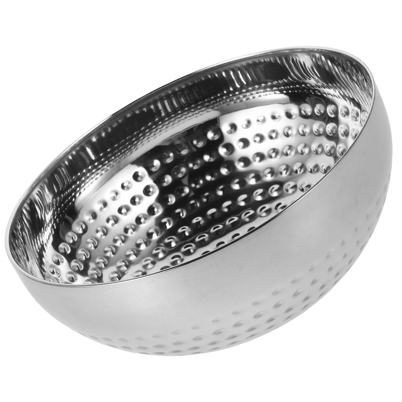 

Hammered Salad Bowl Stainless Steel Large Capacity Mixing Baking Kitchen Tool Decorative Metal Bowl Fruit Insulated Serving Cook