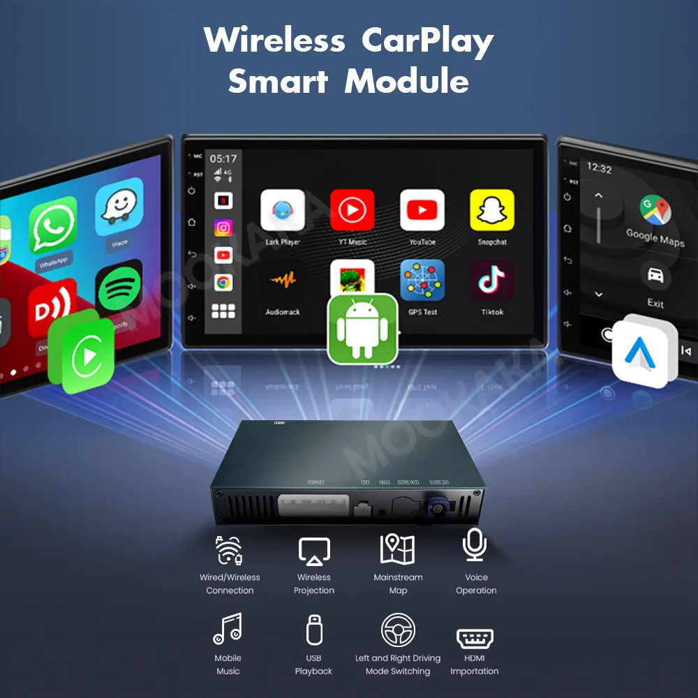 Actualización Original del Sistema de Navegación del Auto con Carplay para Dodge Ram 2014~2018, Módulo de Accesorios para Auto, Android Auto, Airplay, Mirror Link