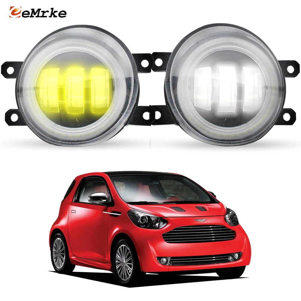 

Светодиодные противотуманные фары Plug and Play для Aston Martin Cygnet 2011 2012 2013 с линзами проектора и Angel Eye DRL 1 пара белого/желтого цвета