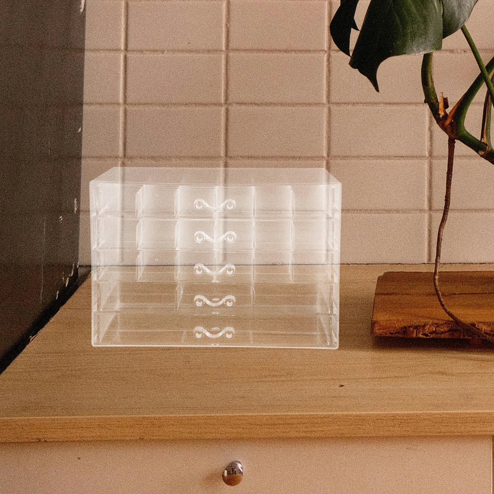 

5-Layer Earring Storage Box Large Capacity Transparent Plastic Jewelry Organizer Drawer For Rings Necklaces Bracelets Desktop