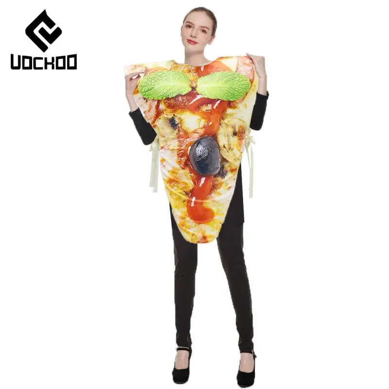 Pizza Kostüm Leckeres Essen Cosplay Karneval Party Overall Lustige Bühnenkostüme Männer Frauen Verkleidung Outfits Neuheit Kleidung