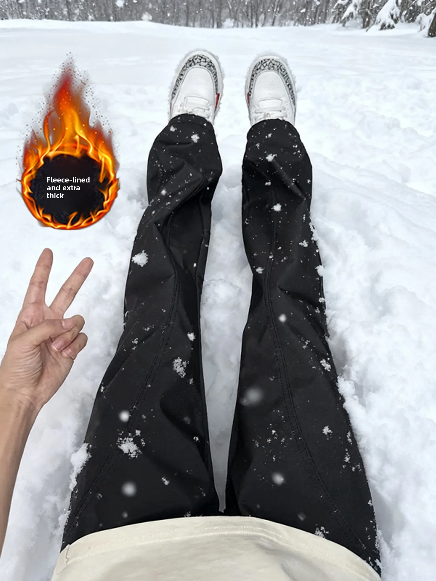 

Лыжные брюки Thiened Fce на подкладке, мужские морозостойкие ветрозащитные водонепроницаемые прямые брюки, повседневные брюки в американском стиле