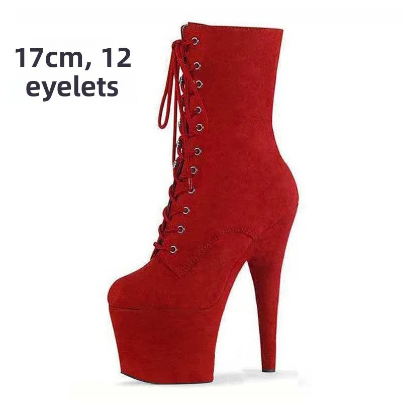 

Сексуальные сапоги на платформе с водонепроницаемой вельветовой поверхностью для танцев, модные женские туфли на высоком каблуке для выступлений в ночном клубе