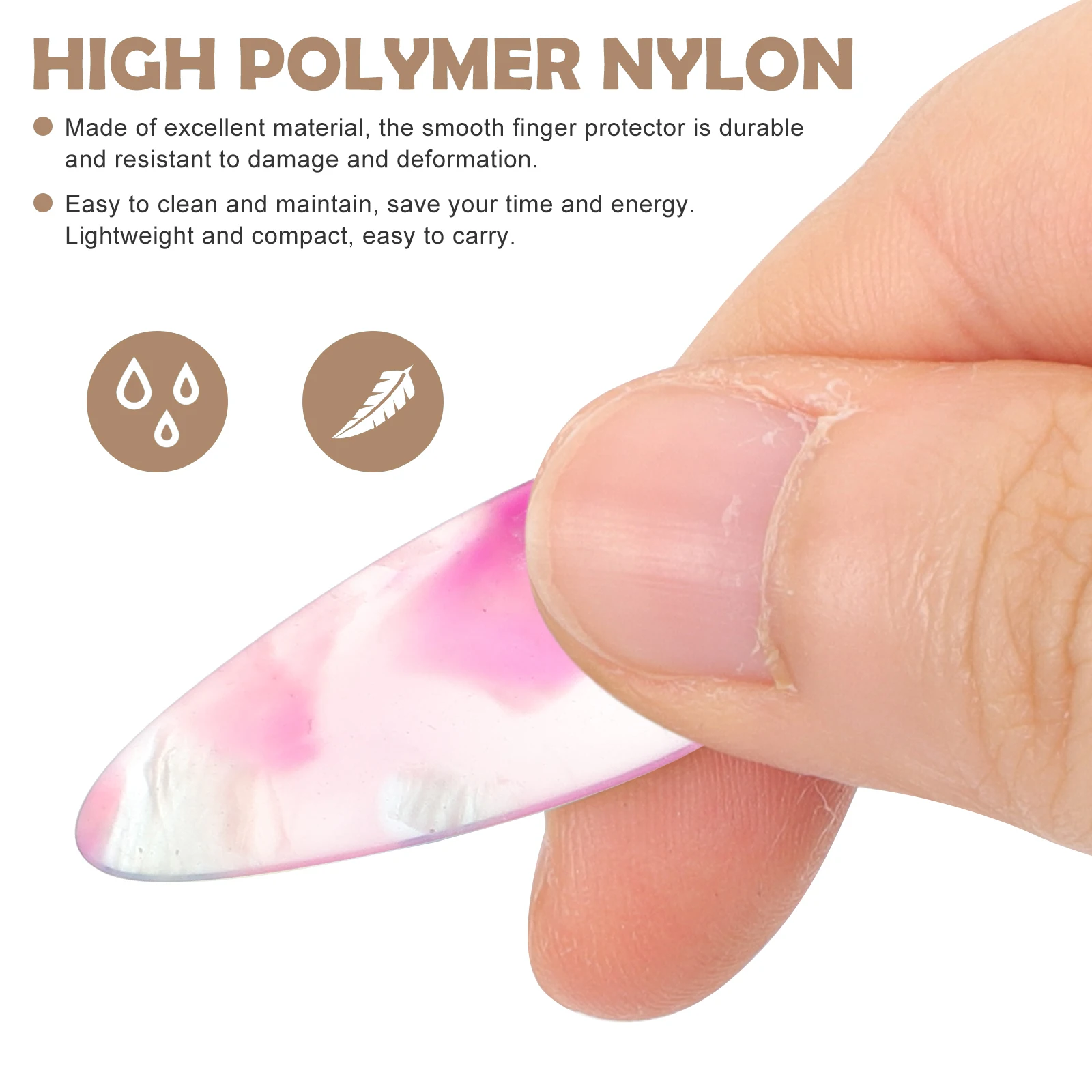 

8 Pcs Fake Nails Guzheng Pieces Finger Protectors Accessories Practical Instrument Purple Practice
