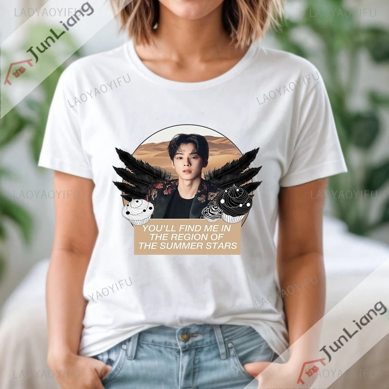 Cha eun woo camisetas gráficas ideias de presente para fã harajuku