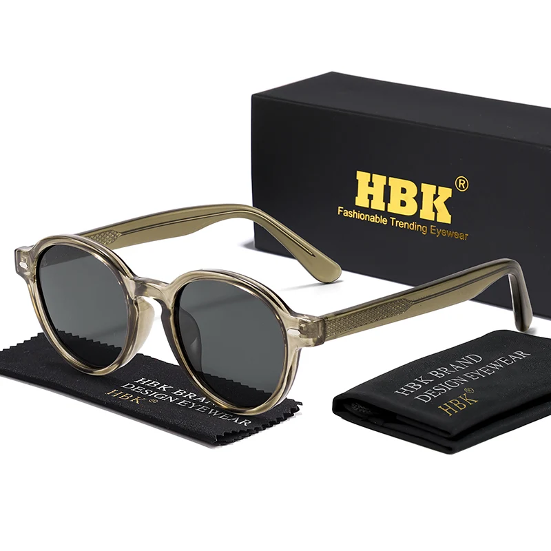 

HBK Fashion Men's Polarized Design Sunglasses High-Quality TR-90 Frame Vintage Sun Glasses Women's Travel Party Eyeglasses