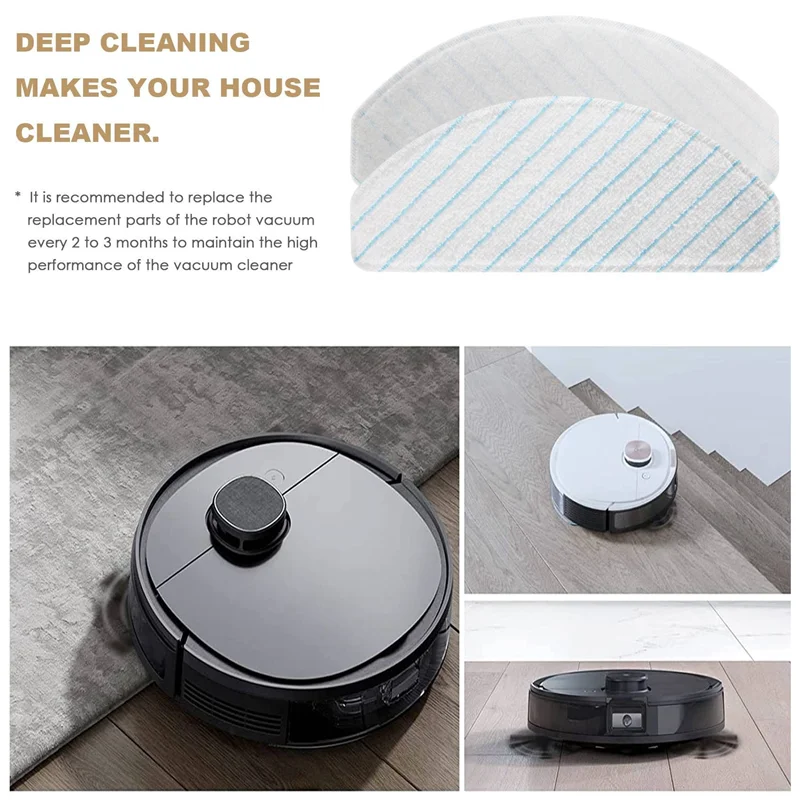 AB43-50Pcs المتاح قوي خرقة ممسحة الملابس منصات ل Ecovacs Deebot OZMO T8 AIVI T8 ماكس T9 AIVI AIVI + أجزاء المكنسة الكهربائية