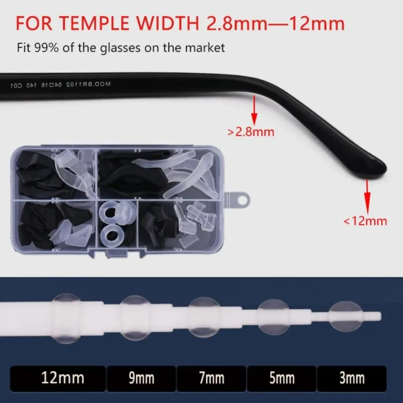 25 Pairs Eyeglasses Retainers Premium Silicone Anti-Slip Eyeglass Holder Comfort Ear Grip Hooks Protectors For Spectacle Eyewear