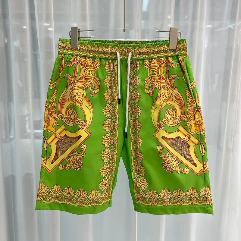 New Basic Shorts New Fitness Gym Shorts Men\'s Gym Breathable Casual Athletic Shorts Floral printS-3XLFloral print loose fit