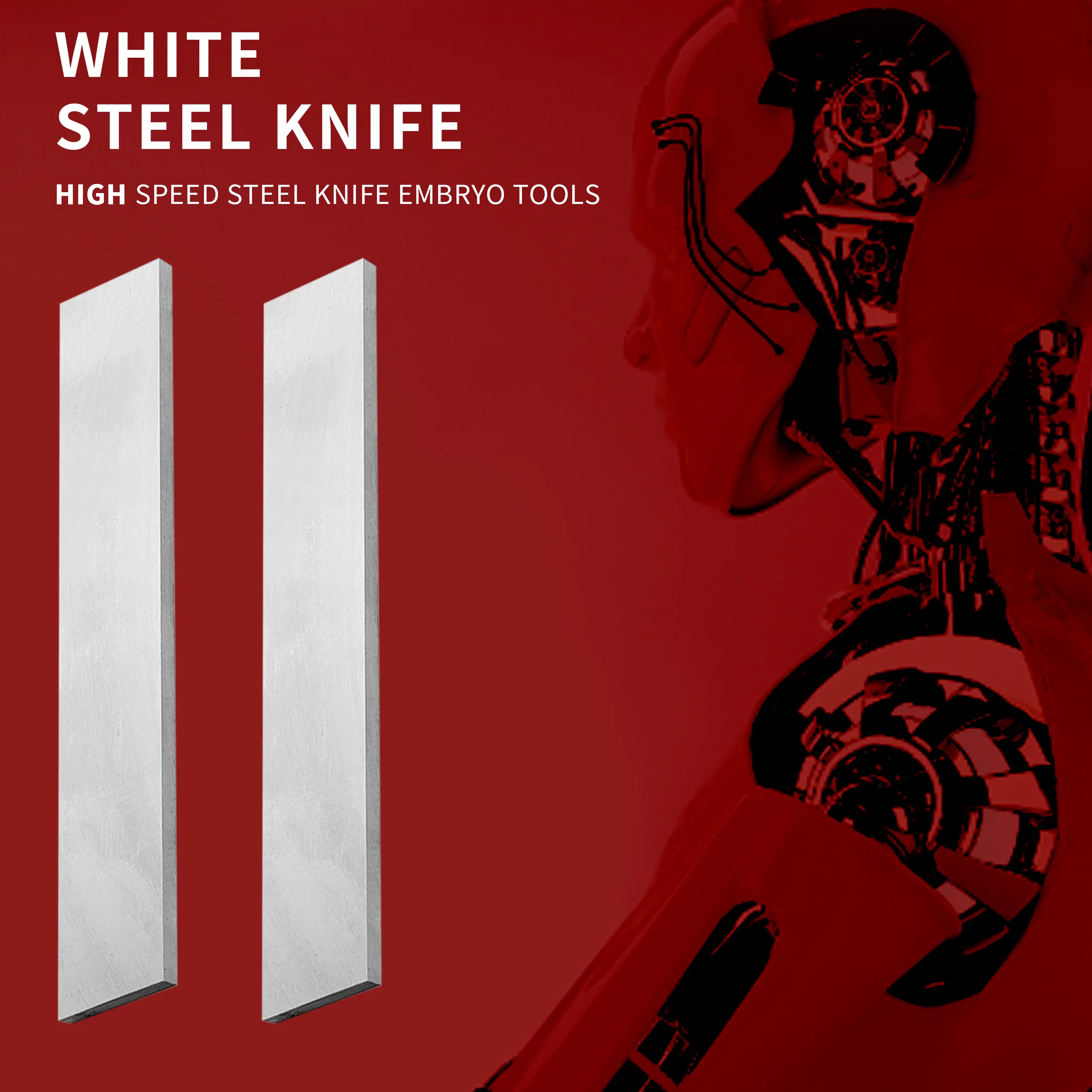 45x300mm HSS coltello in acciaio bianco utensili quadrati in acciaio ad alta velocità blocco in acciaio non trattato materie prime fai-da-te coltello embrione alta qualità
