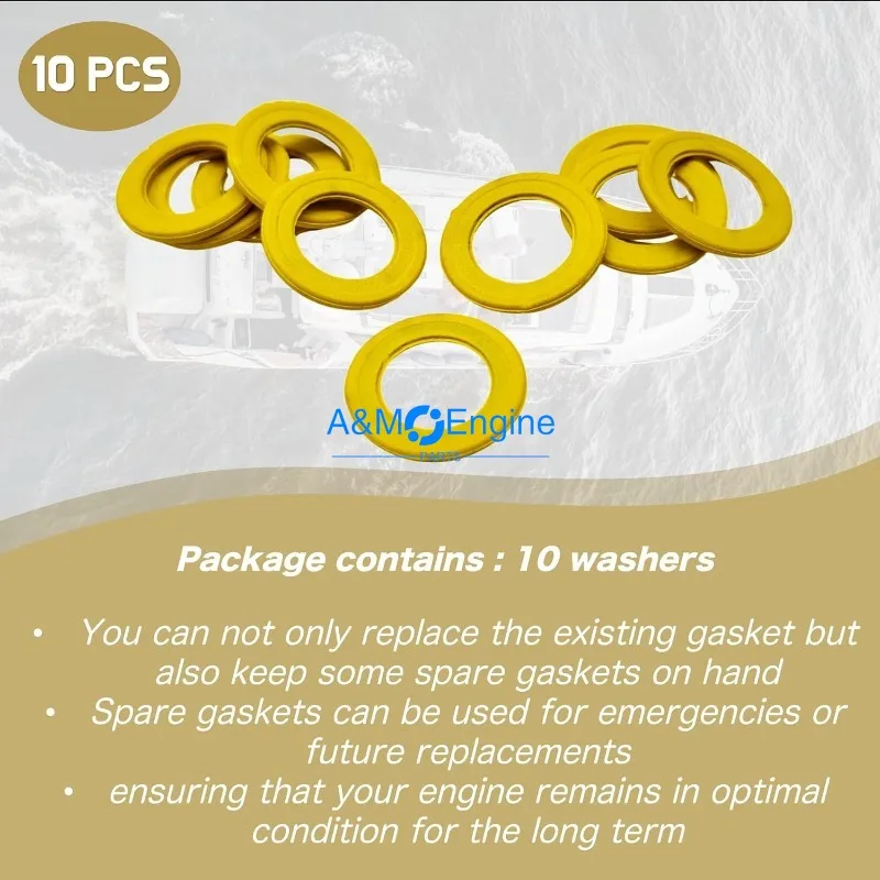 20Pcs Gearcase Drain Plug Seal for Mercury Mariner MerCruiser Drives Driveshaft Gear Housing Oil Drain Plug 26-830749 8M0204693