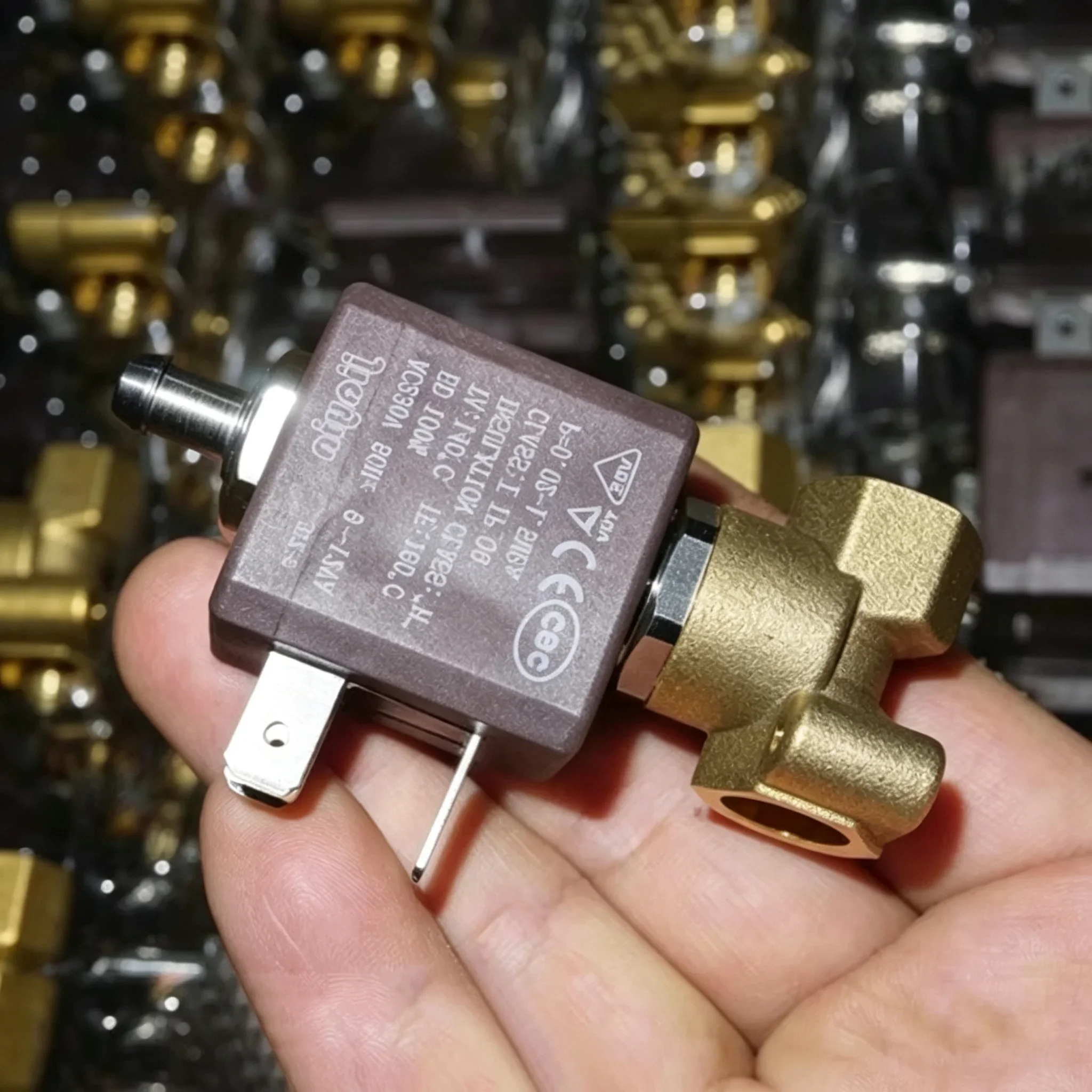 JYZ-3 Electric Brass Solenoid Valve 220V 230V G1/8' 2-Position 3-Way for Steam Iron Machine Gas Hot Water Flow Control