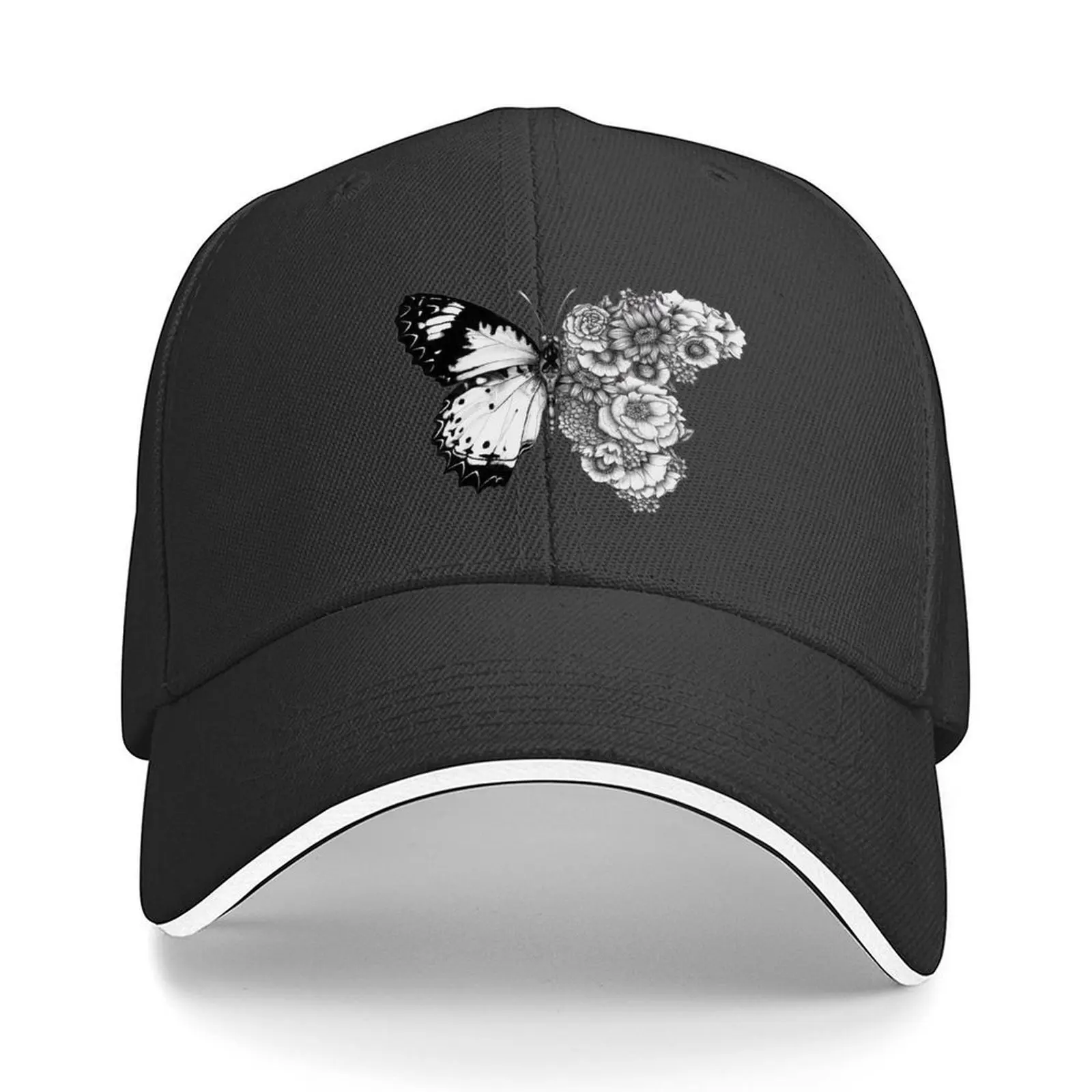 

Butterfly in Bloom Baseball Cap Custom Cap Fashion Beach Anime Hat cute Baseball Men Women's