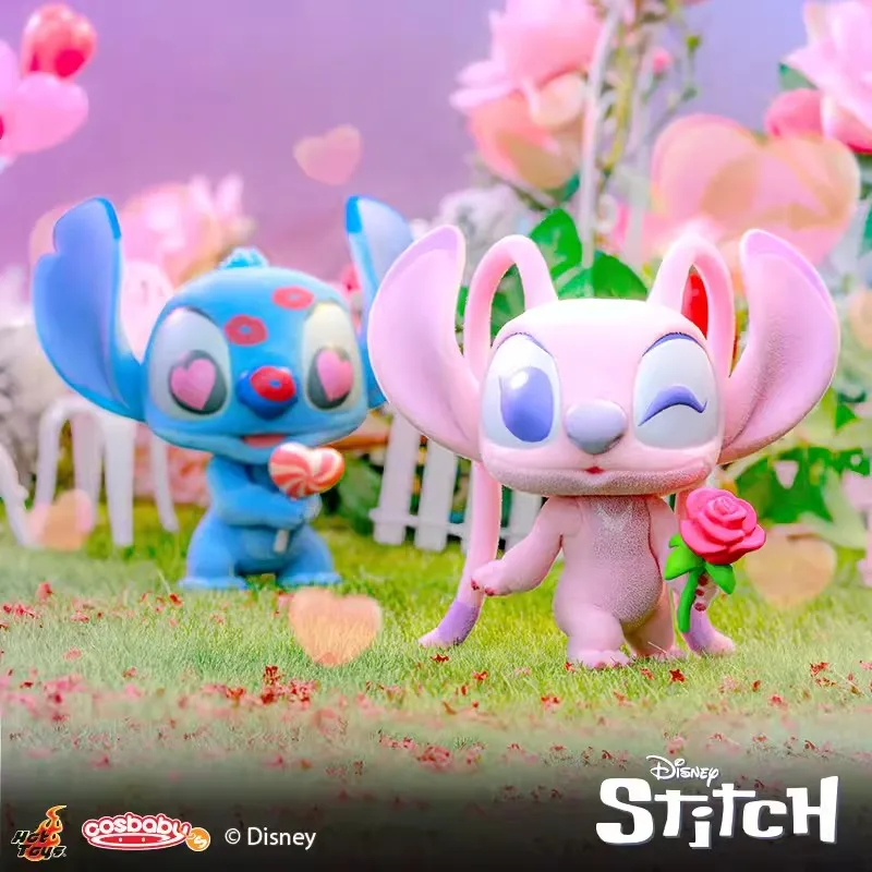 OFFICIAL Hot Toys Disney Stitch and Angel Cosbaby Collectible Set Velvet Hair Version Figure Exclusive Valentine's Day Gifts