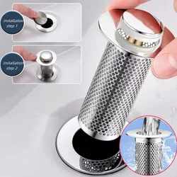1pcs Anti-clog Kitchen Sink Floor Drain Filter Pop-Up Bounce Core Basin Drain Hair Catcher Shower Sink Strainer Bath Accessories