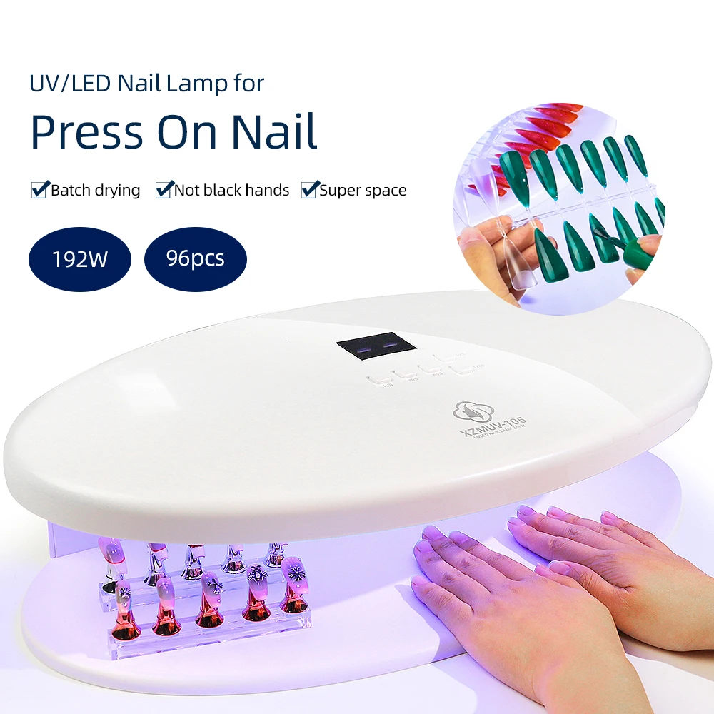 

96LEDs Nail Dryer LED Nail Lamp UV Lamp Fast Drying Gel Polish With Motion Sensing Manicure Pedicure Salon Tool Double Hands Use