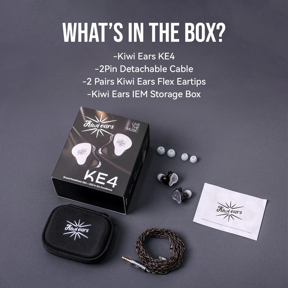 Kiwi Ears KE4 2DD+2BA Hybrid IEM Wired Earphones