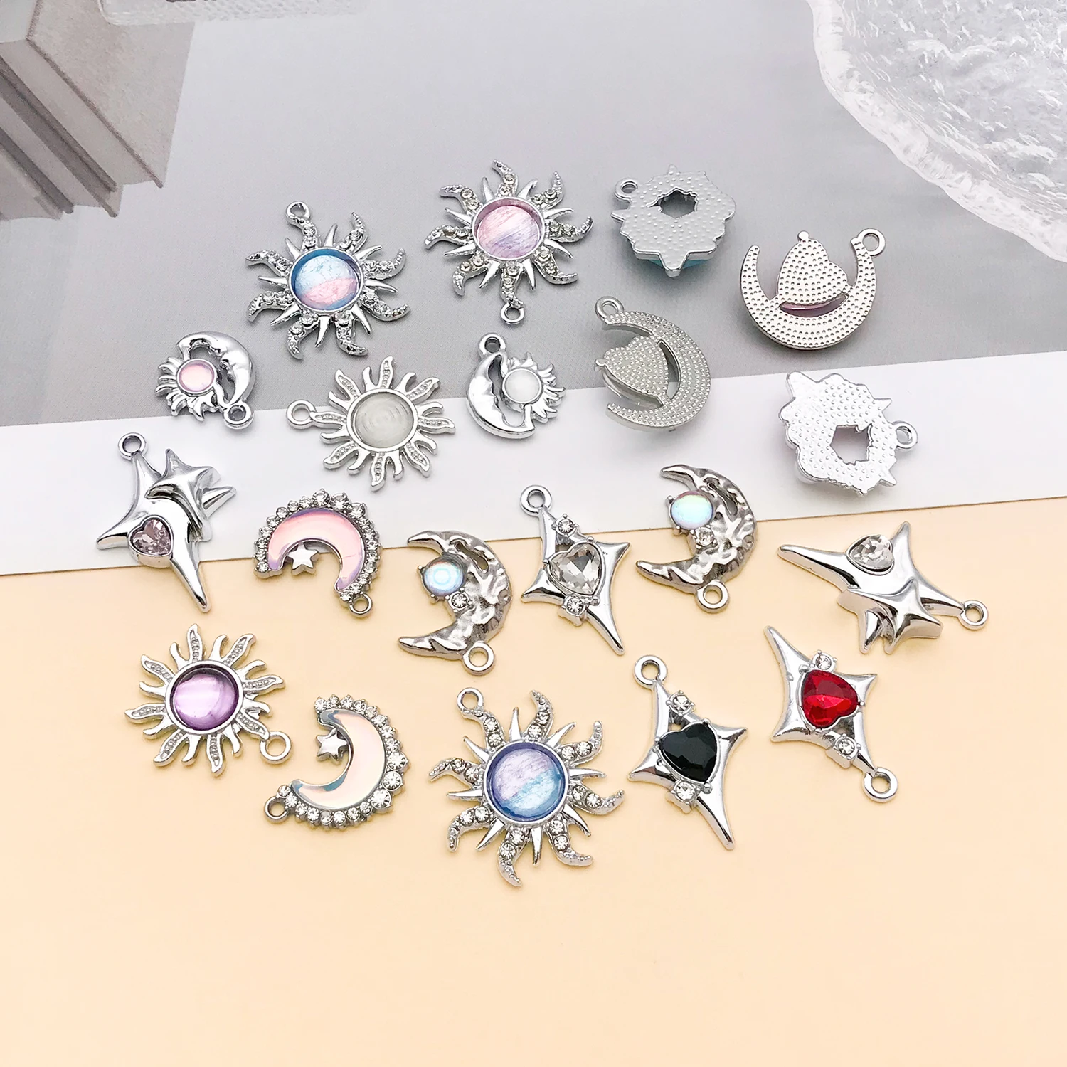 5/20pcs New Star Moon Enamel Charms Blue Fashion Style Pendants For Making DIY Handmade Findings Accessories Necklace Jewelry - view 5