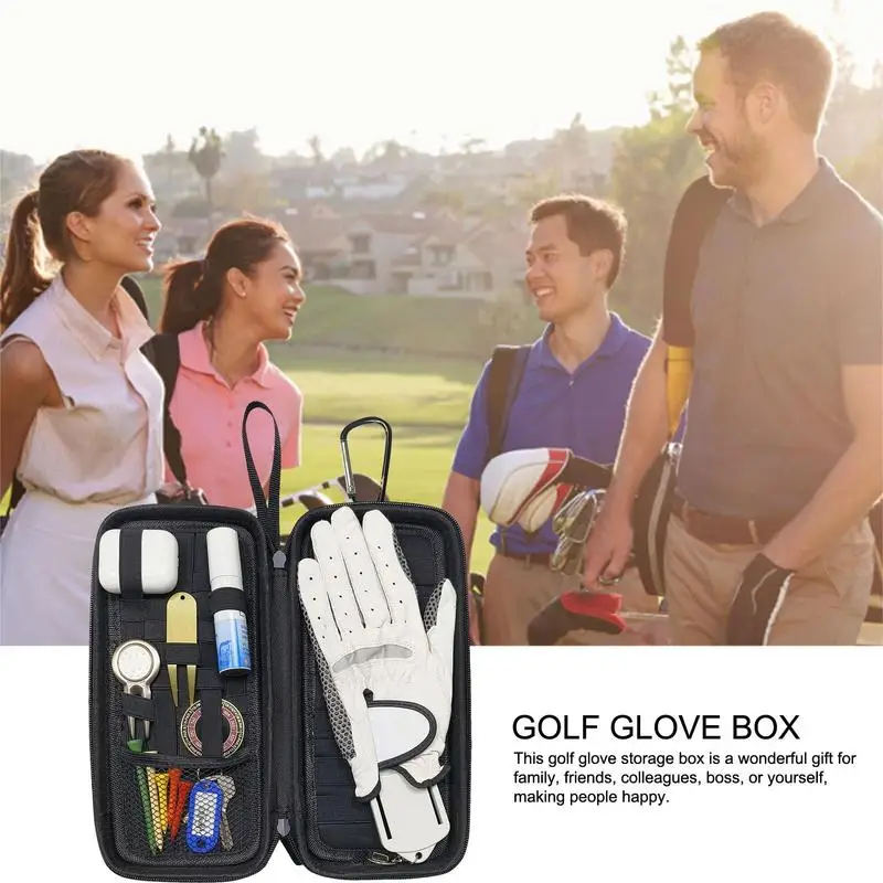 Protective Golf Accessories Case Bag Portable Golf Gloves Holder Large Capacity Golf Gloves Organizer Golf Caddy Organizer For