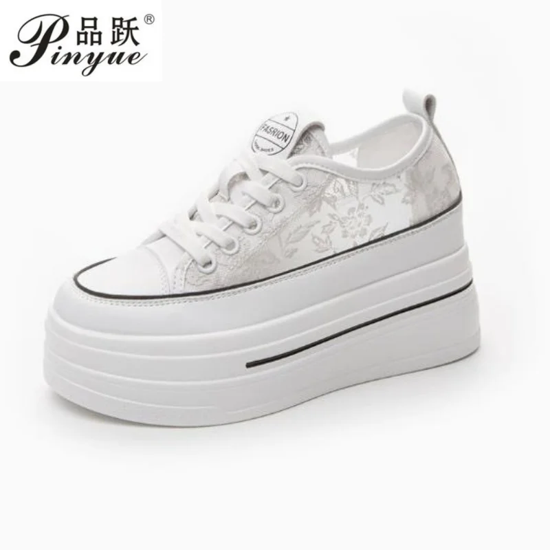 

5cm 8cm Women Leather Vulcanize Summer High Brand Comfy Spring Autumn Platform Vulcanize Chunky Sneaker Loafer Shoes 32-40