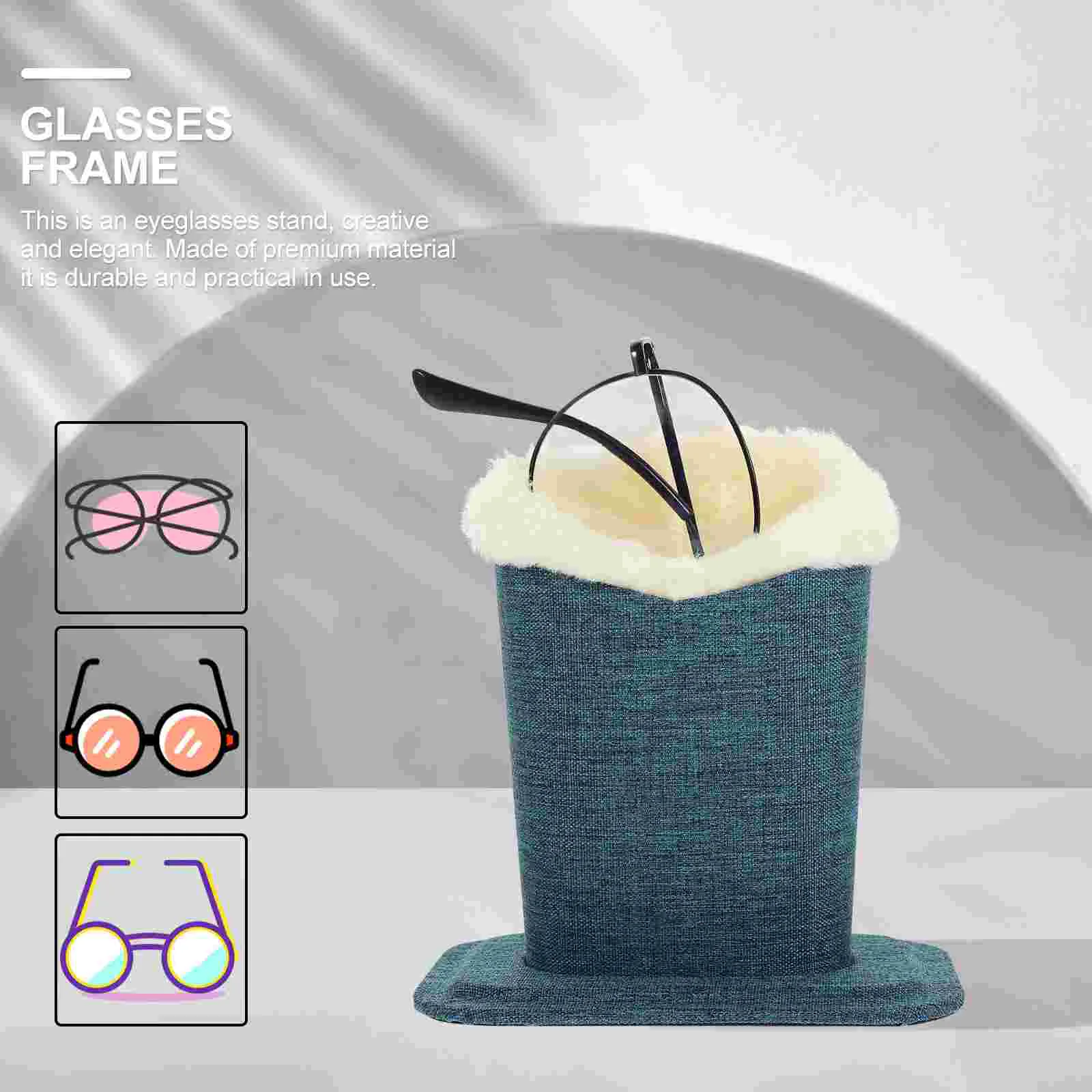 2 Pcs Fabric Glasses Holder Ladies Sunglasses Plush Stands Accessories Eyeglasses Holders Man for