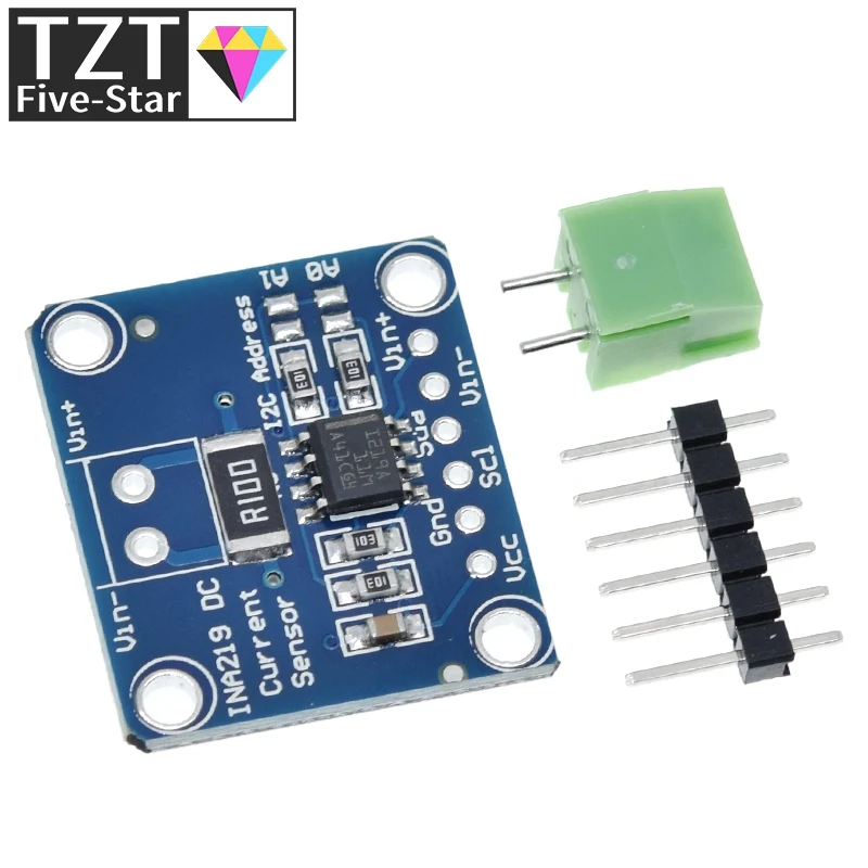 TZT INA219 I2C Zero Drift Bi-directional Current Power Supply Sensor Breakout Monitoring Module