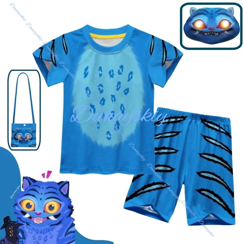 

Kpop Охотники на демонов Косплэй футболка шорты костюм Kawaii тигр аниме фигурки для мальчиков и девочек пальто с принтом мультфильм Хэллоуин