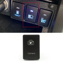 Blue LED Light DRL Camera VIEW Control Switch Push Button For Toyota Corolla Camry 50 RAV4 2014 2015 2016 2017