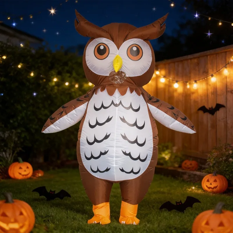 Halloween adult owl inflatable costume Carnival party performance props funny dress up cosplay owl inflatable costume