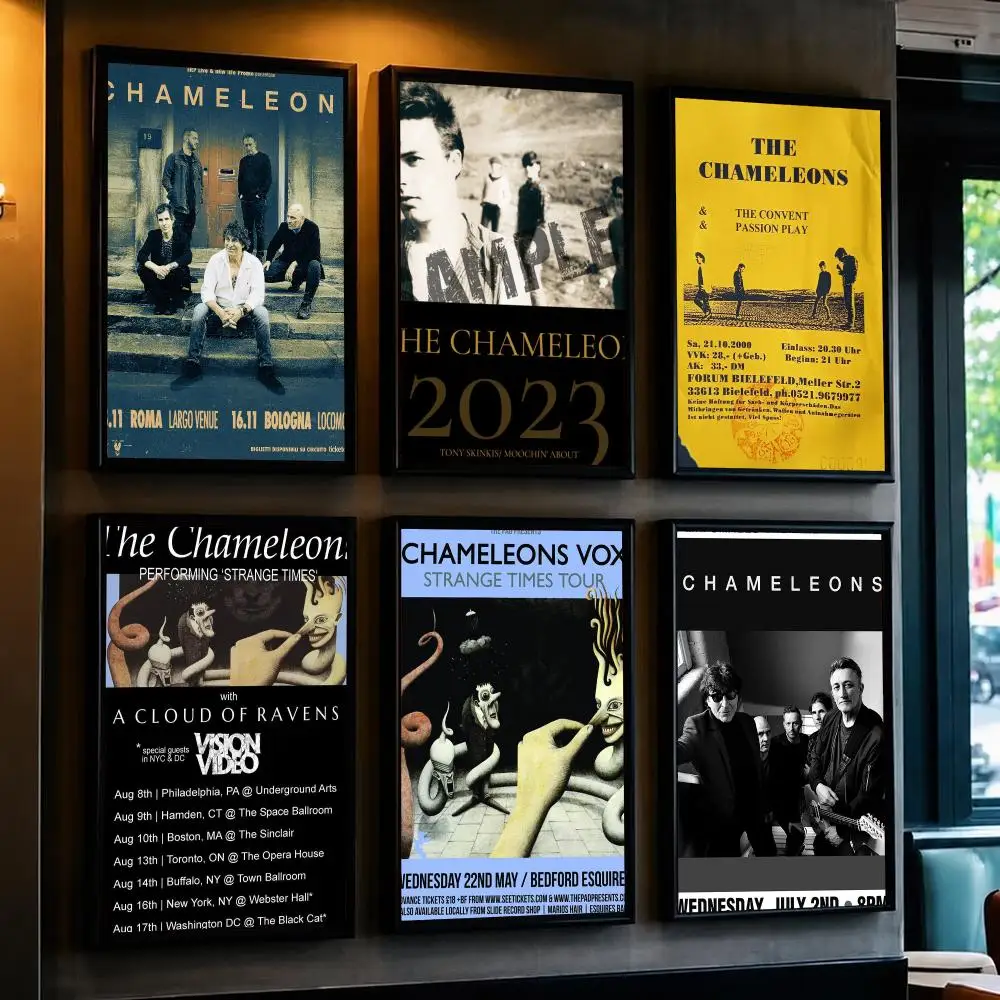 band T-The Chameleons-S Poster Minimalist Wall Sticker for Cafe Office Bar Home Decor and Gift