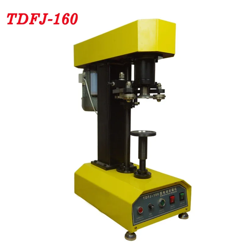 TDFJ-160 Desktop Automatic Container Capping Machine Cans Seal Machine Paper Cans PET Plastic Tank Cover Pot Metal Machine 220V