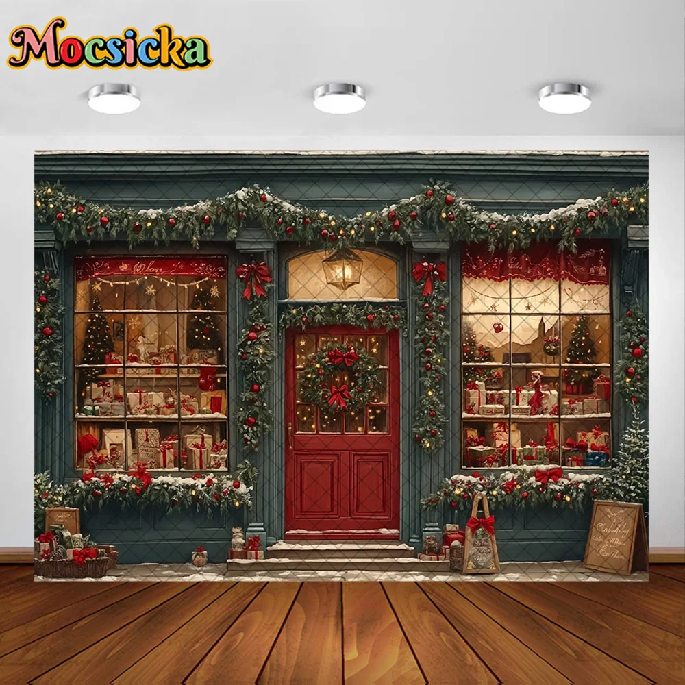 Mocsicka التصوير خلفية عيد الميلاد اللعب متجر الهدايا الديكور الأسرة عيد الميلاد عطلة صورة خلفية الصورة للصور