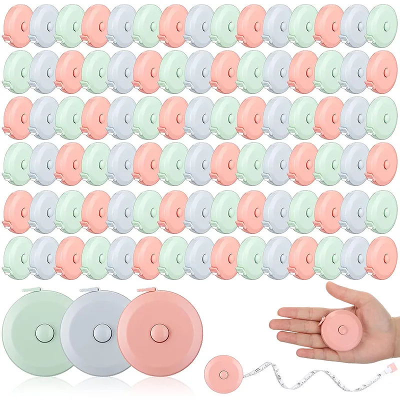 

1.5M Soft Tape Measure Double Scale Body Sewing Flexible Measurement Ruler Tools Automatic Recycling Sewing Mini Measuring Tape