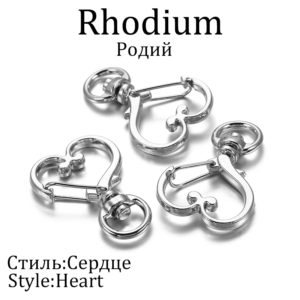 10 stks/partij Ster Maan Hart Kat Hond Shell Dolfijnen Bloemen Charms Kreeft Sluitingen Haak Voor DIY Sleutelhanger Sieraden Maken Accessoires
