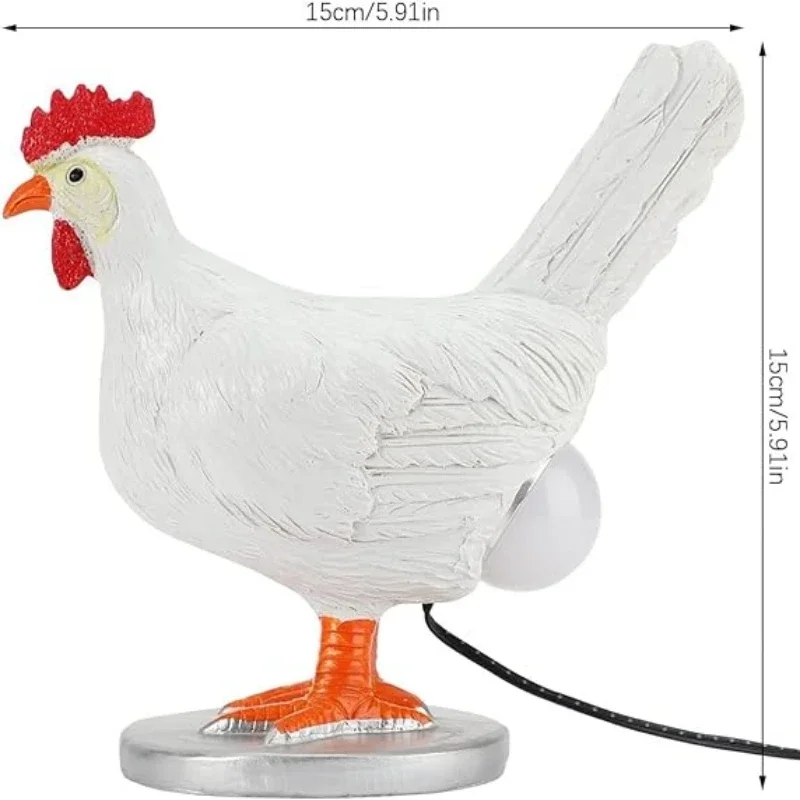 Imagem -06 - Decorativo Simulado Animal Night Lights Engraçado Páscoa Home Decor Festa Carnaval Chicken Lamp Chick Night Light Ornamentos