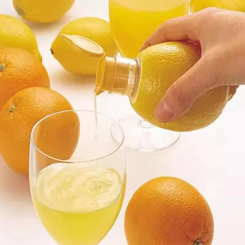 

Portable Manual Lemon Squeezer Plastic Citrus Juicer Reamer Built-in Filter Washable Lightweight for Home Travel Kitchen