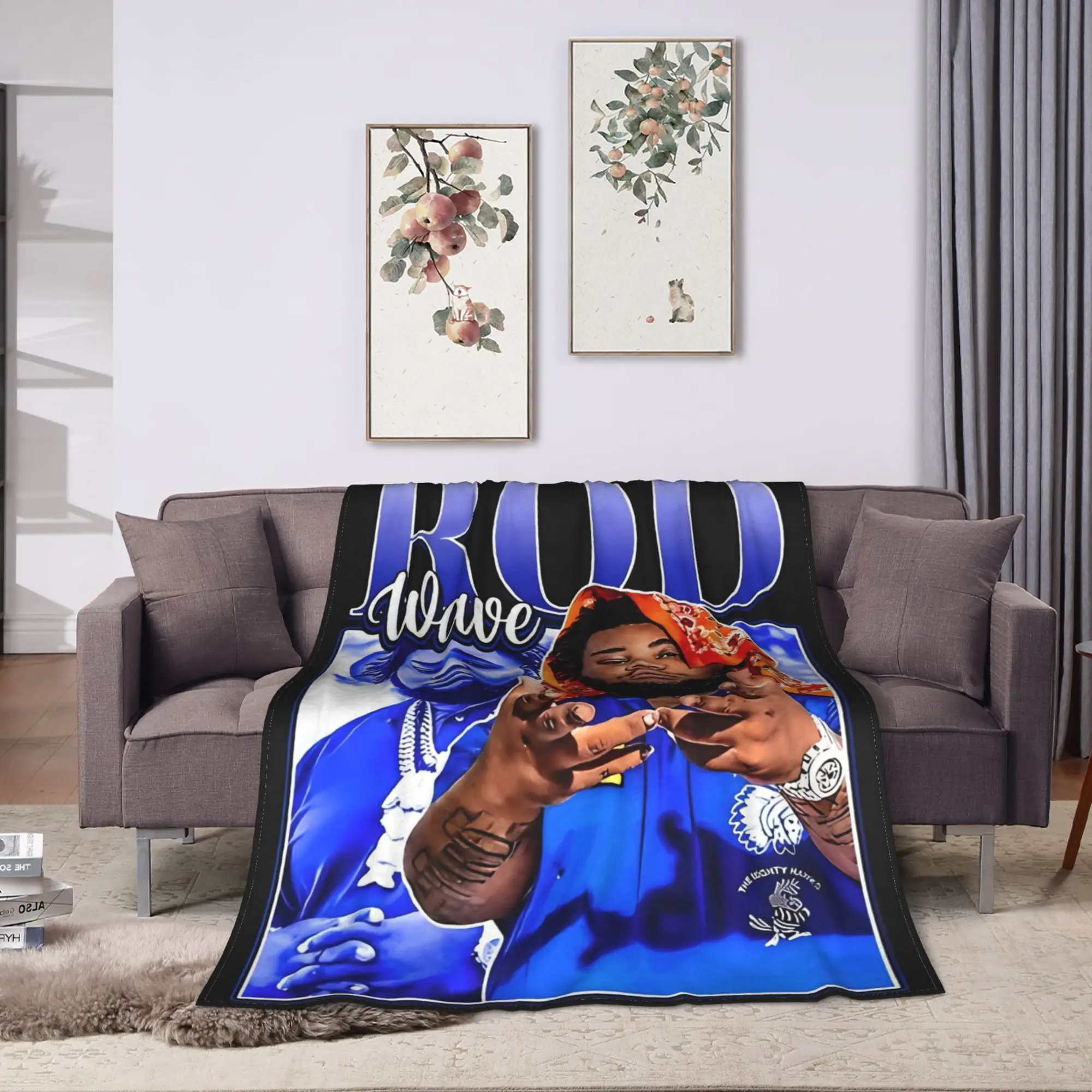 Rapper rod wave  Blanket  Decorative Flannel Bedding Throws For Couch Bed Super Warm Custom Quality Bedspread Gift
