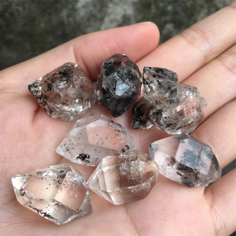 

100% Natural Crystal Herkimer Diamond Specimen Raw Stone Gemstone Mineral Energy Polished Home Decorations Precious Gift