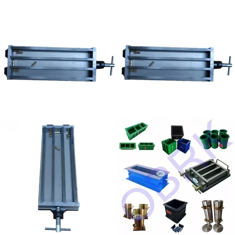 Hot saleSteel Portable 25*25*285 Linear Shrinkage Moulds Steel Three Gang Cement Mortar Prism Test Mould Cement Length