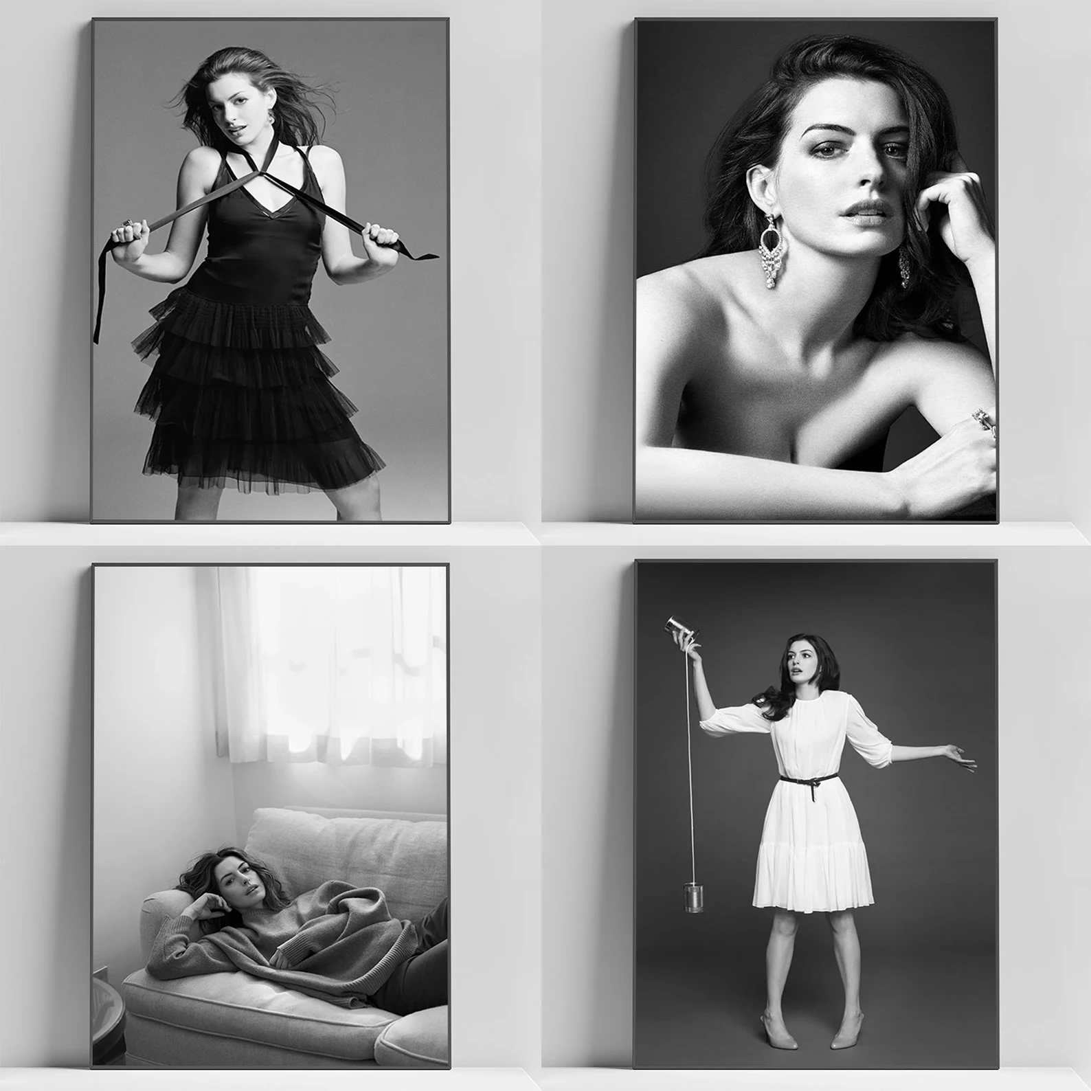 

Movie Star Anne Hathaway Poster Wall Decoration for Home Decorations for the Room Decorative Paintings Canvas Decor Art Posters