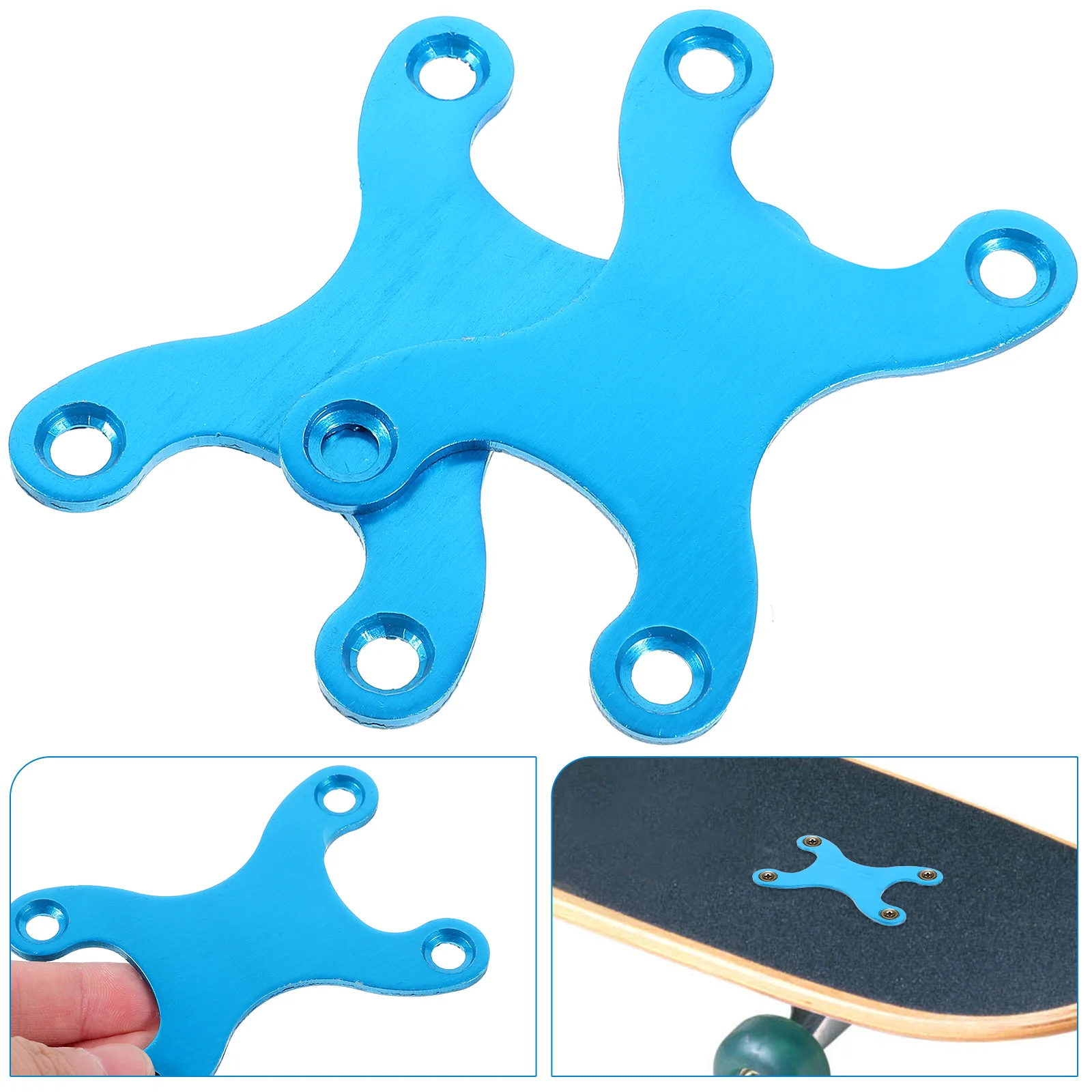 2 Pcs Skateboard Bridge Convenient Gasket Portable Support Household Accessory for Aluminum